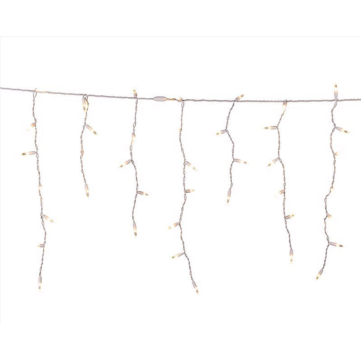 Celebrations - ICT5WWA - Platinum LED T5 Warm White 100 CT Icicle Christmas Lights 9.5 Ft.
