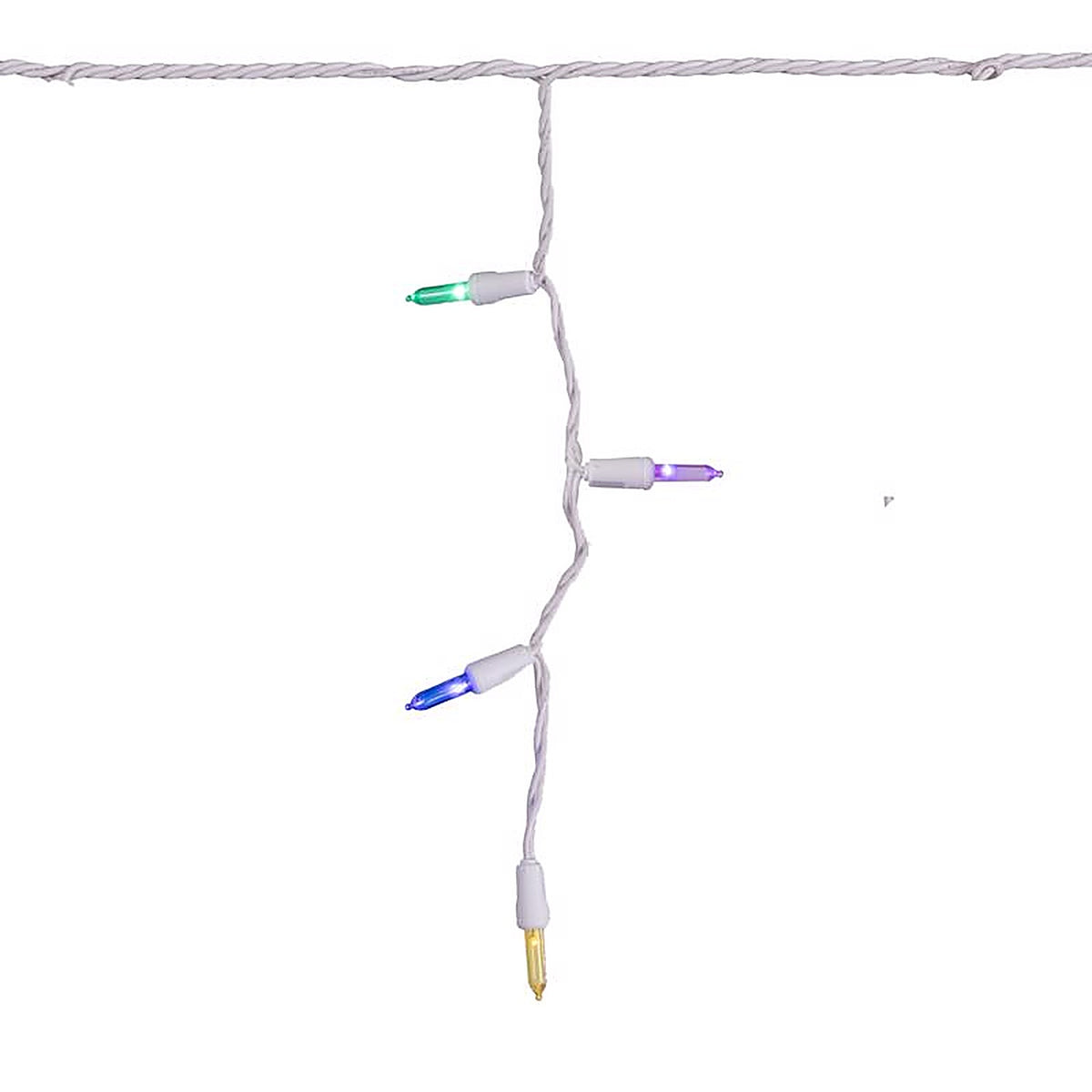 Celebrations - ICT5MUA - LED T5 Multicolored 100 CT Icicle Christmas Lights 4 Ft.