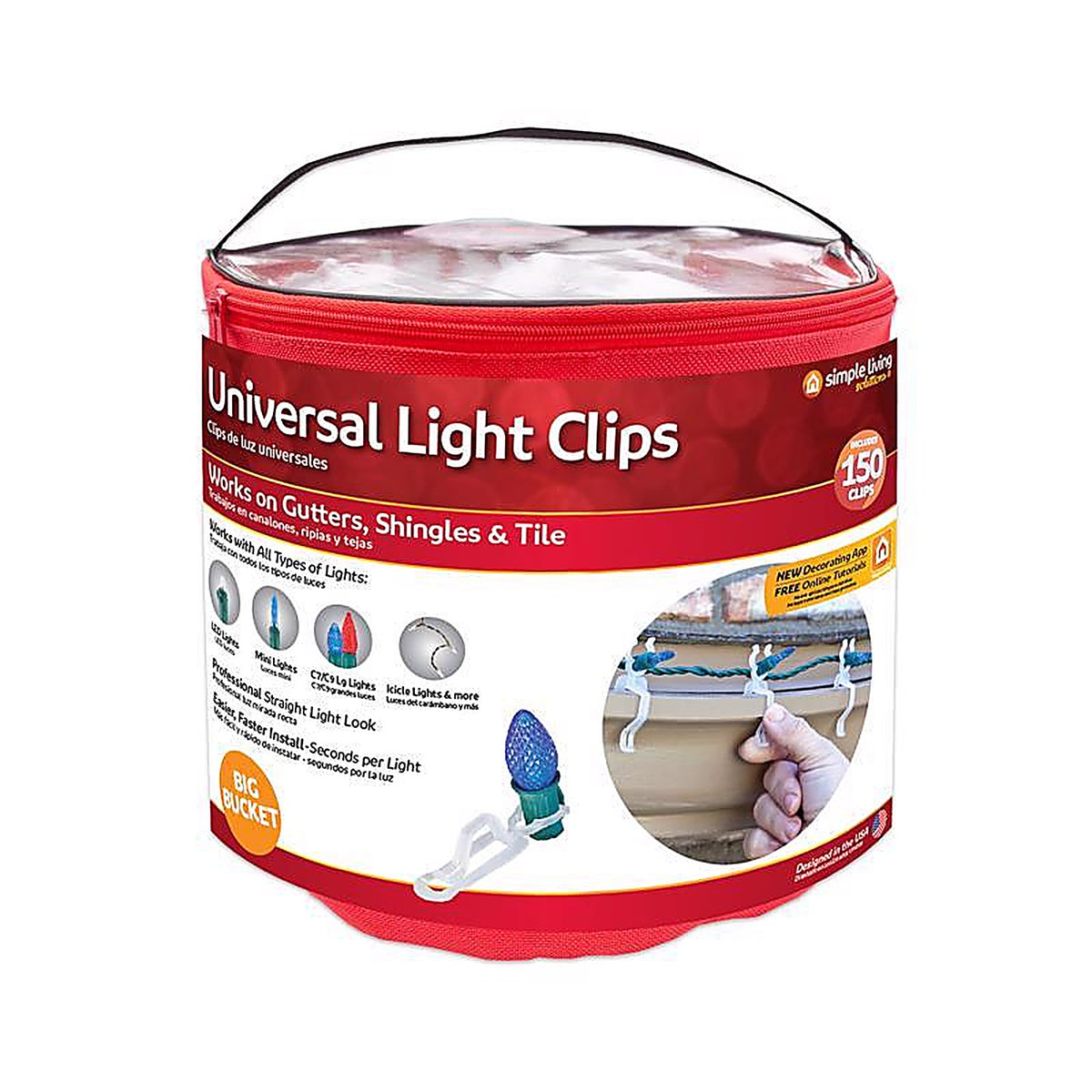 Simple Living Solutions - 712150-1 - Universal Light Clips 150 Pack