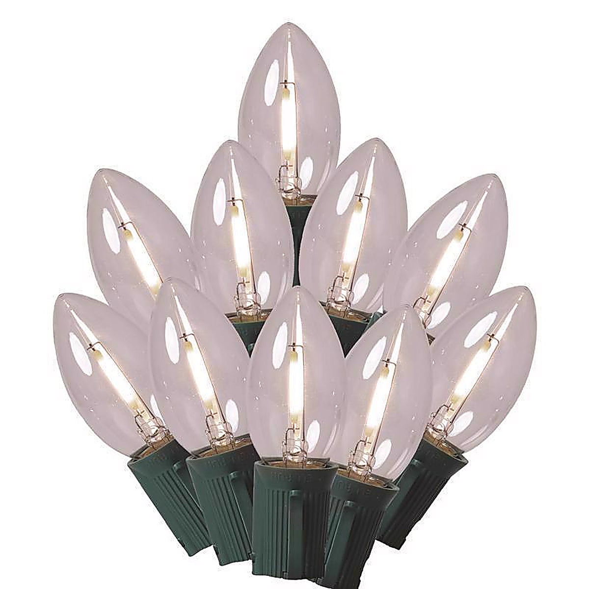 Celebrations - RC925TPWA - Classic LED C9 Pure White 25 CT String Christmas Lights 24 Ft.