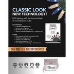 Celebrations - RC925TPWA - Classic LED C9 Pure White 25 CT String Christmas Lights 24 Ft.