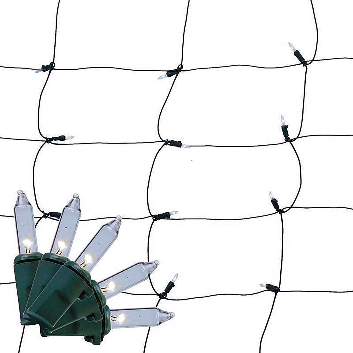 Celebrations - RNT100PWA - Classic LED T5 Pure White 100 CT Net Christmas Lights 4 Ft.