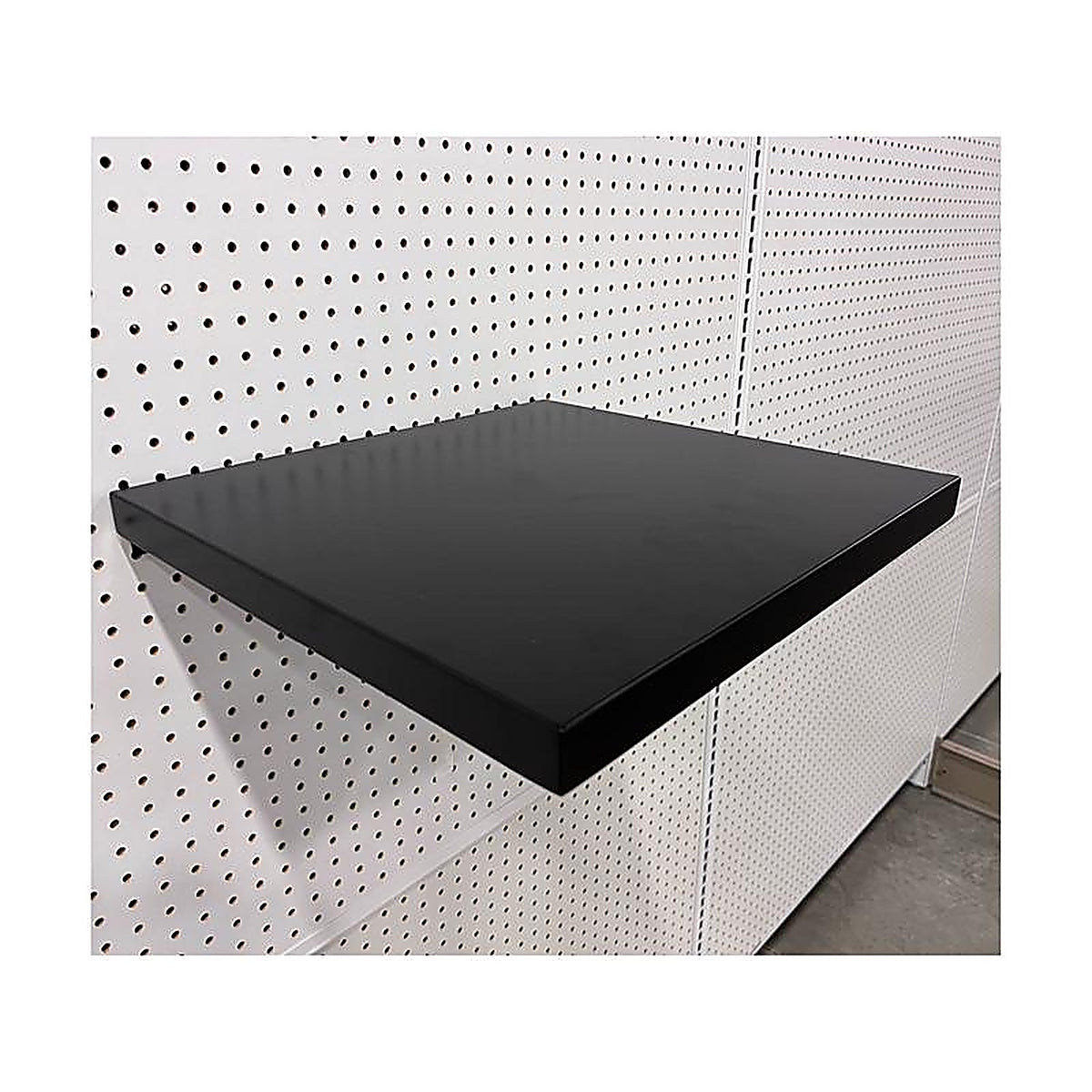 Retail First - 1000-000226 - 17 In. W X 16 In. D Black Metal Floating Shelf 1 Pack