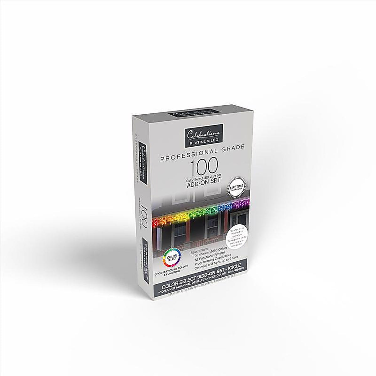 Celebrations - RGBWAT5A - Platinum LED T5 Rgbw 100 CT Icicle Christmas Lights 9.5 Ft.