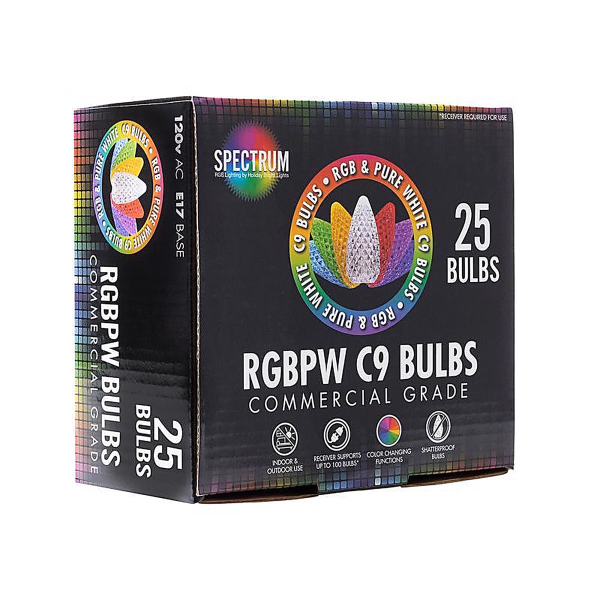 Holiday Bright Lights - 25C9RGBPA - LED C9 Rgb 25 CT Replacement Christmas Light Bulbs