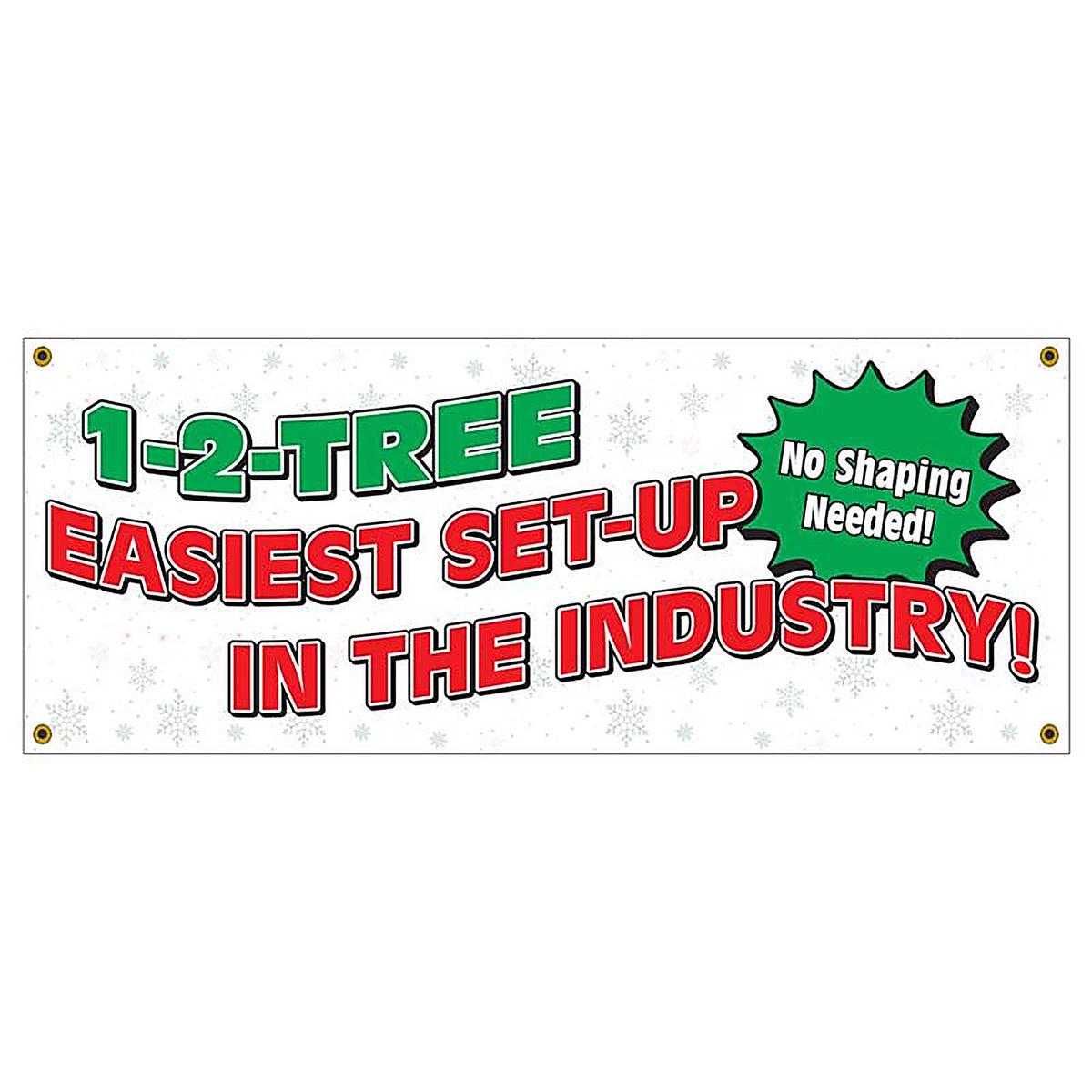 Holiday Bright Lights - 12TBNRA - 1-2 Tree Vinyl 5 FeetX2 Feet Store Banner 1 Pack