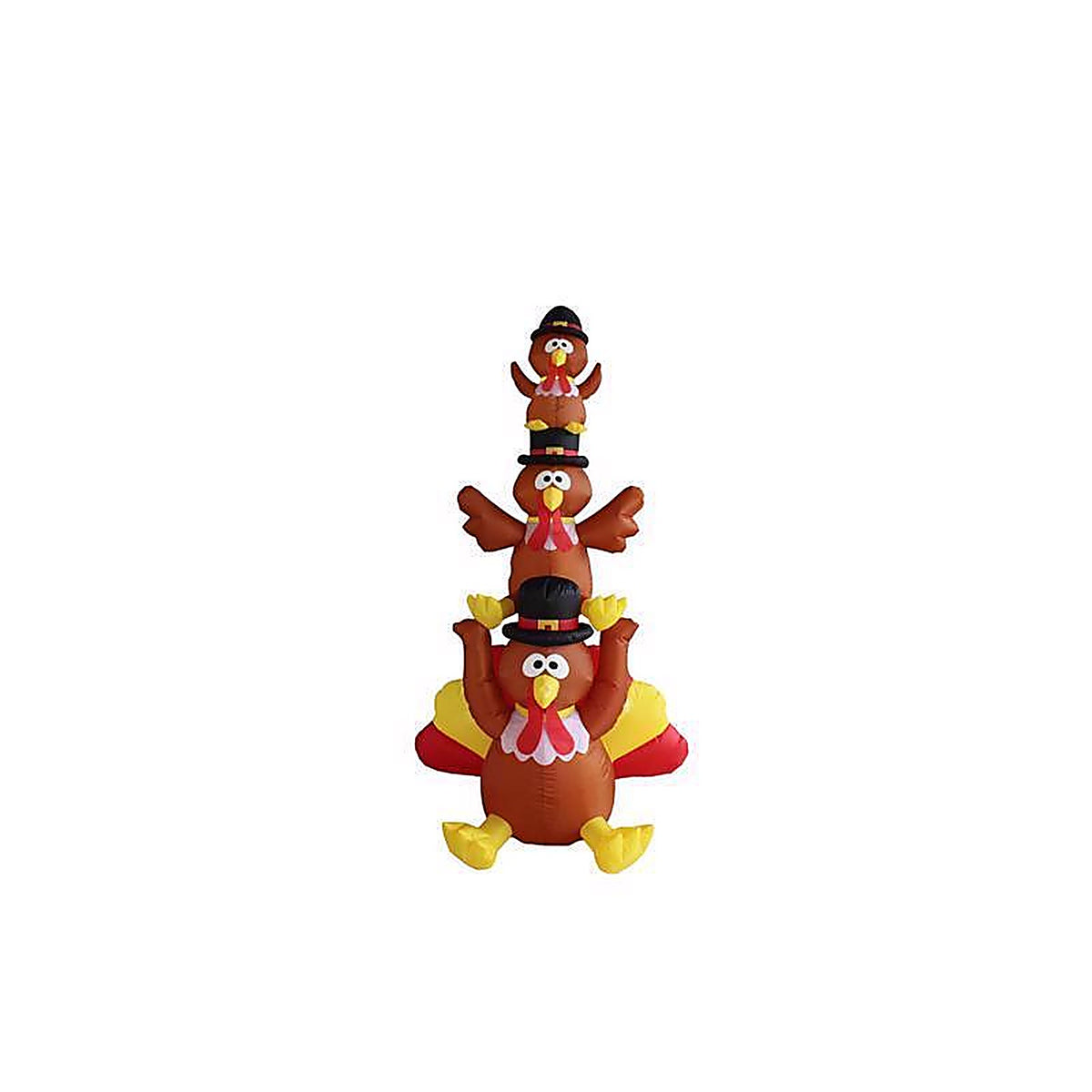 A Holiday Company - HL23033-180 - 6 Ft. Prelit Turkey Stack Inflatable