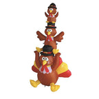 A Holiday Company - HL23033-180 - 6 Ft. Prelit Turkey Stack Inflatable