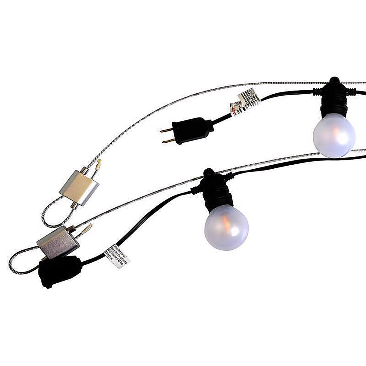 Belle Luci - BLG50PGW50W - Holiday Bright Lights LED G50 Patio Light Set Warm White 50 Ft. 50 Lights