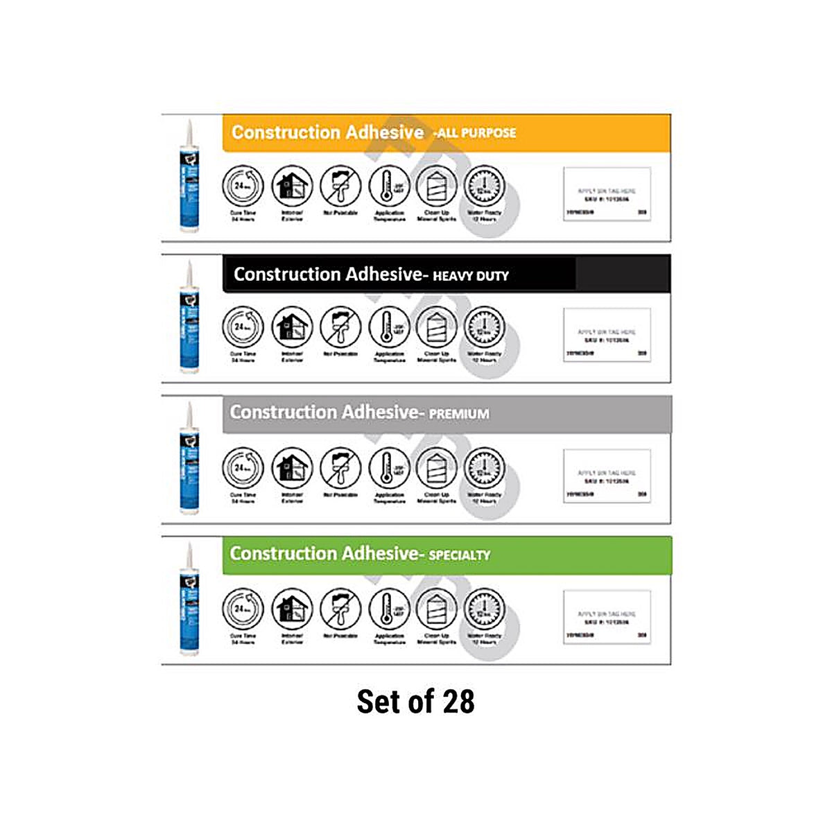 Retail First - 1000-000238 - Standard Hardware Sign Kit Construction Adhesives Pop Kit