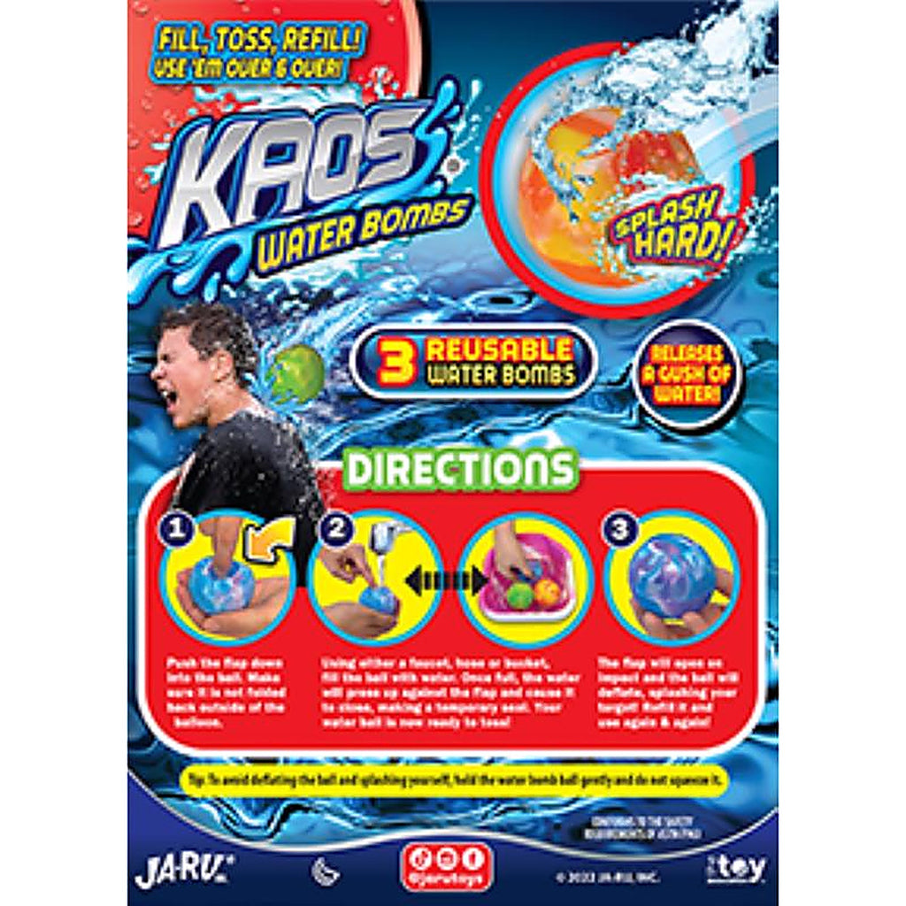 Kaos - 172 - Water Bombs Assorted 3 Piece