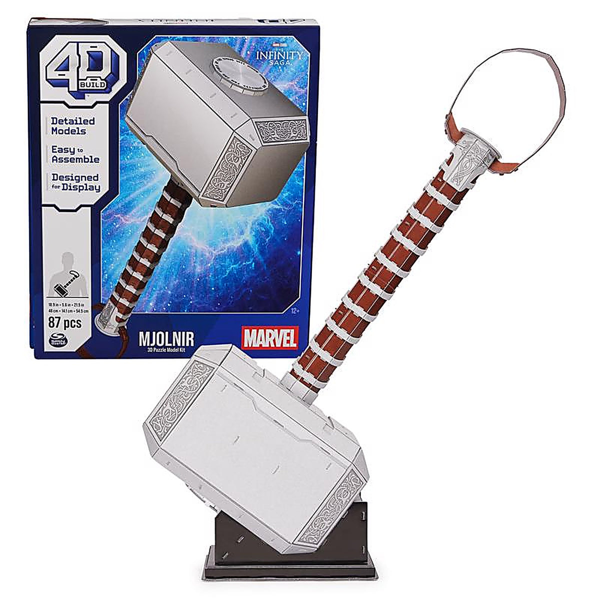 4D Build - 6068739 - Thor Hammer 3D Puzzle Multicolored 87 Piece