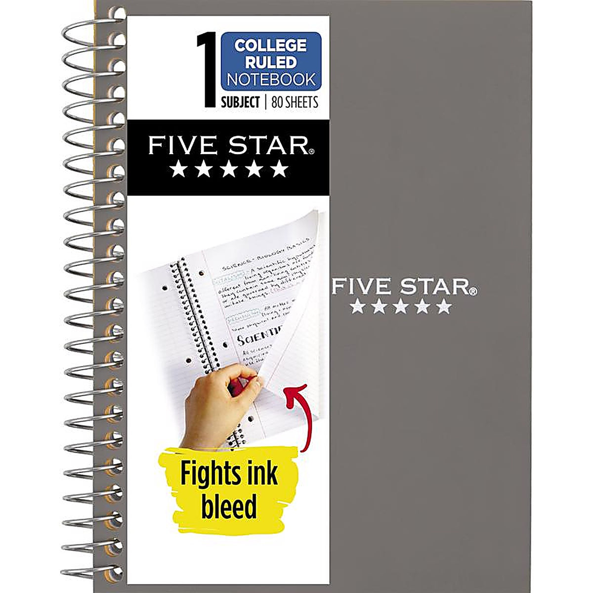 Five Star - 450048-24 - Mead 5 In. W X 7 In. L College Ruled Wire Bound Assorted Notebook