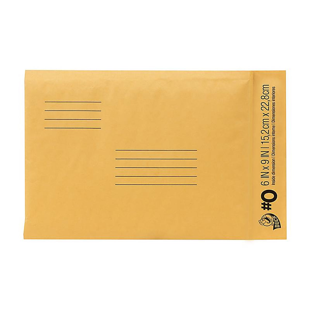 Duck - 288123 - 6 In. W X 9 In. L No. 0 Beige Padded Envelope 1 Pack