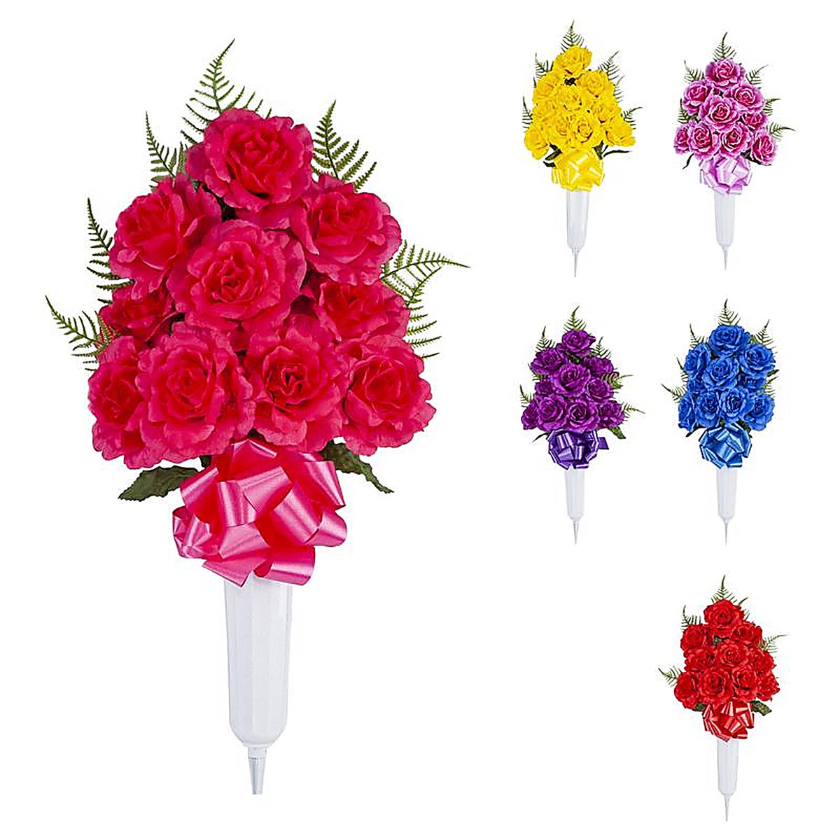 Gerson - CVP0030 - Rose Memorial Vase Cemetery Grave Decor 1 Pack