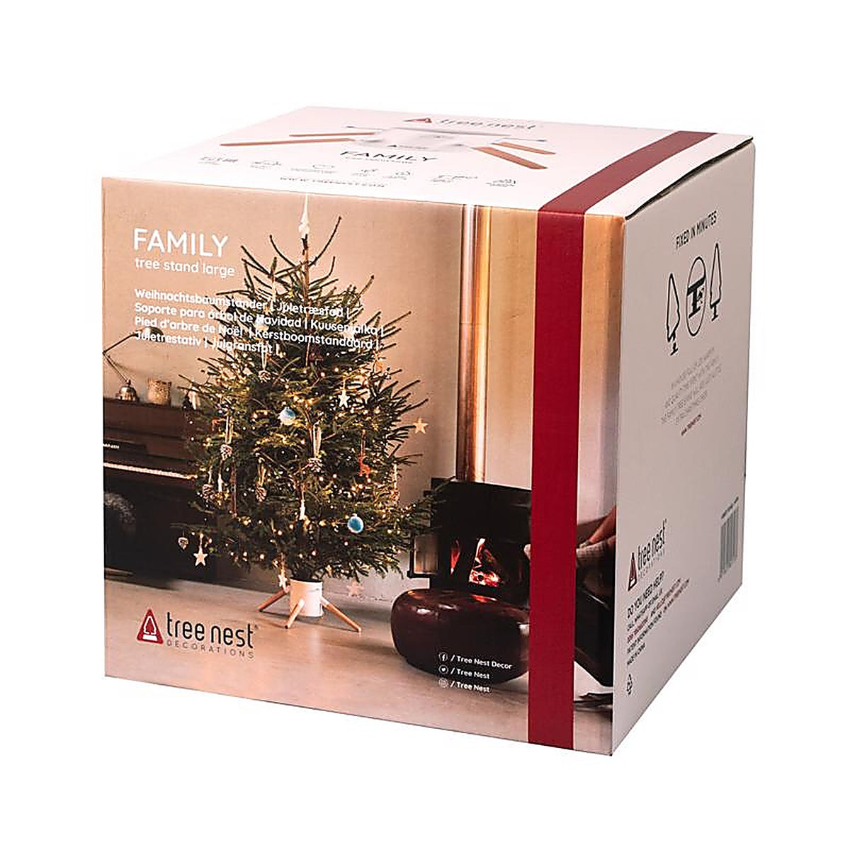 Tree Nest - 418655 - Metal/Wood Real Christmas Tree Stand 10 Ft.