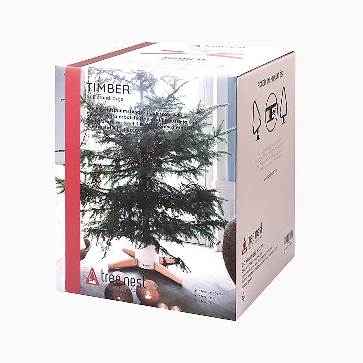 Tree Nest - 219665 - Metal/Wood Real Christmas Tree Stand 11.5 Ft