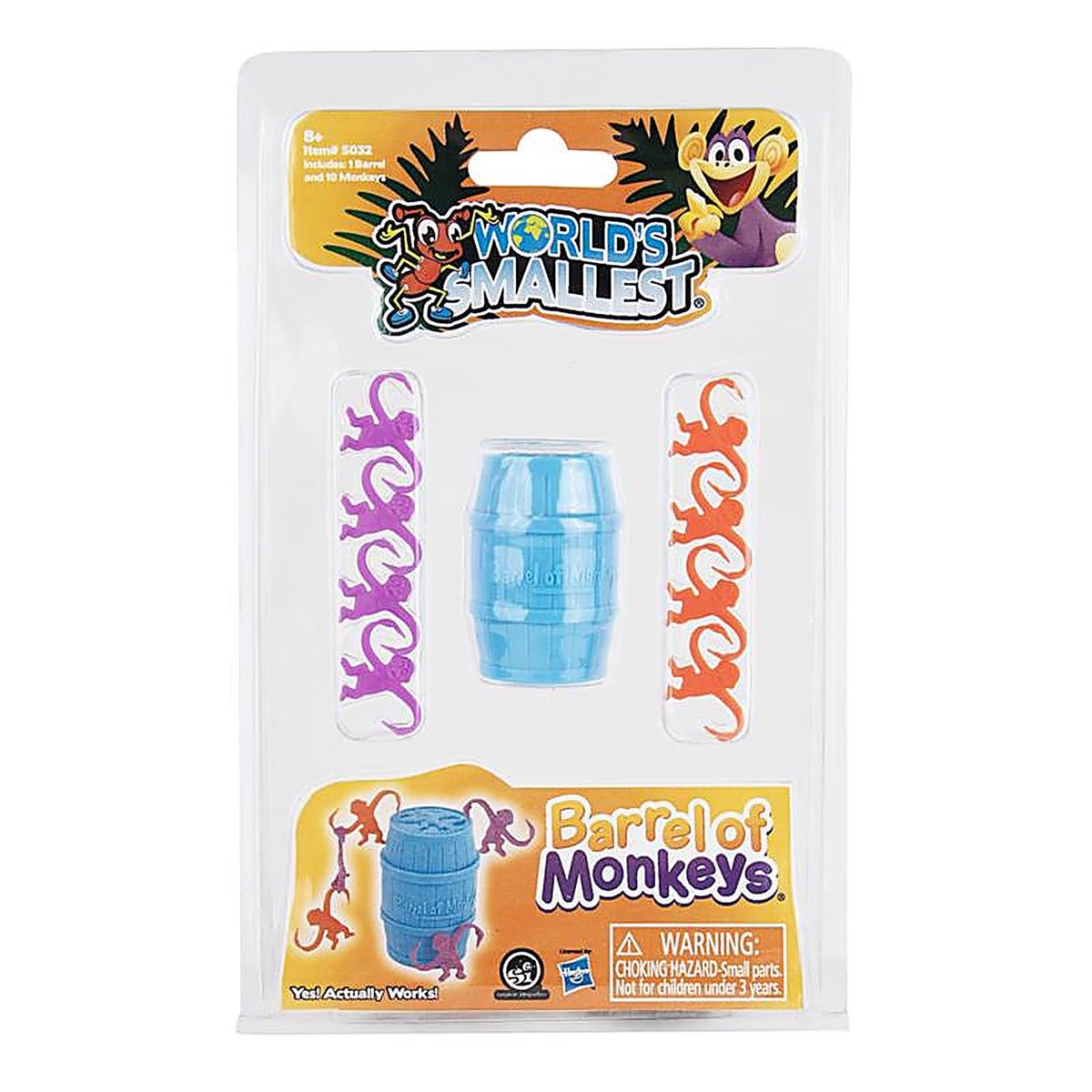Worlds Smallest - 5032 - Barrel of Monkeys Tabletop Toys Multicolored 11 Piece