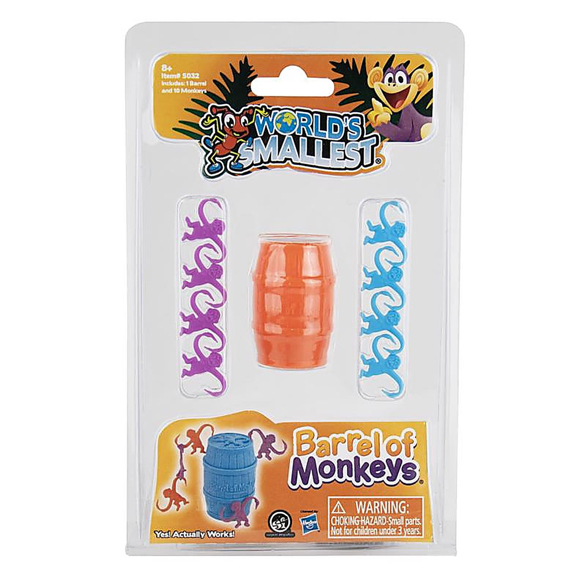 Worlds Smallest - 5032 - Barrel of Monkeys Tabletop Toys Multicolored 11 Piece