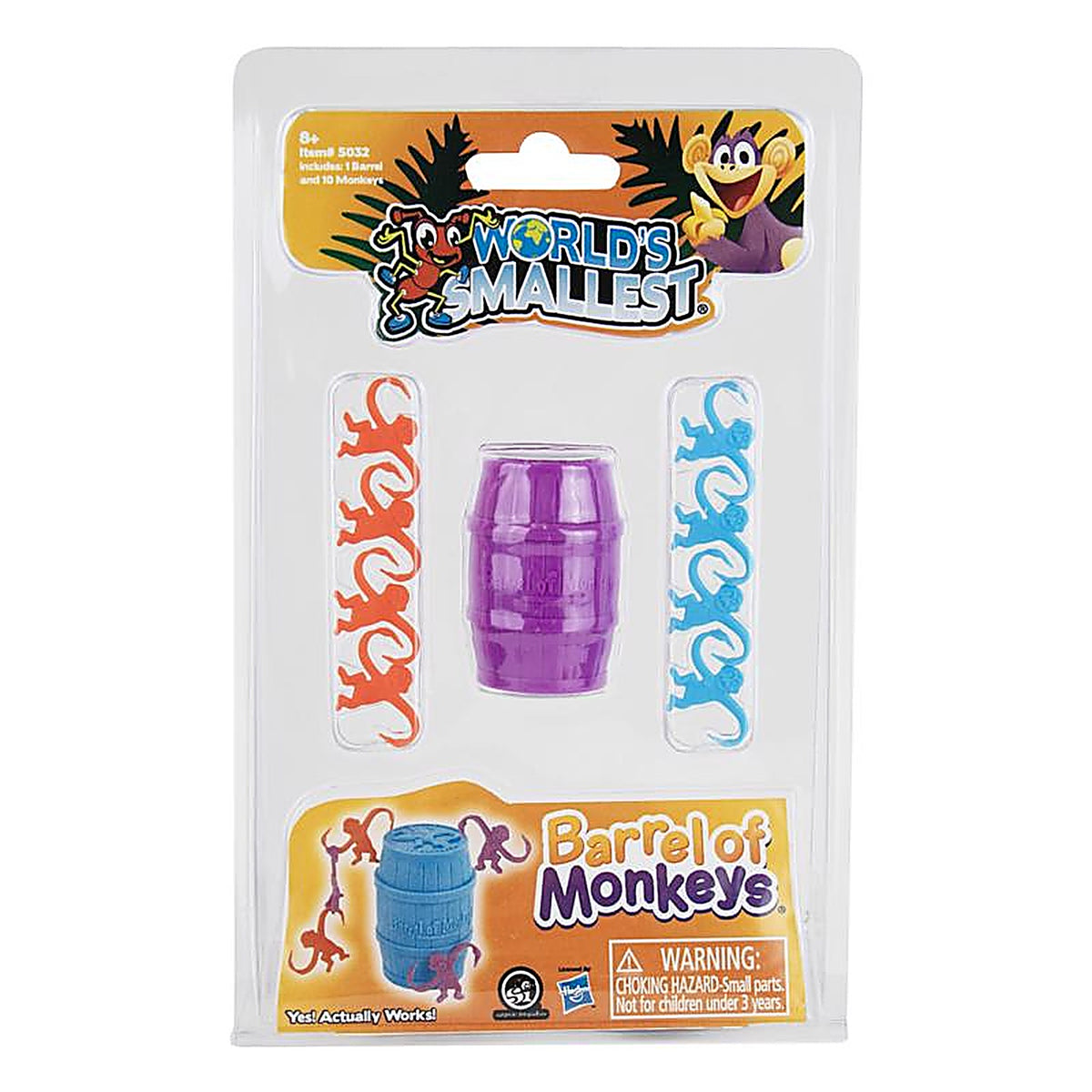 Worlds Smallest - 5032 - Barrel of Monkeys Tabletop Toys Multicolored 11 Piece