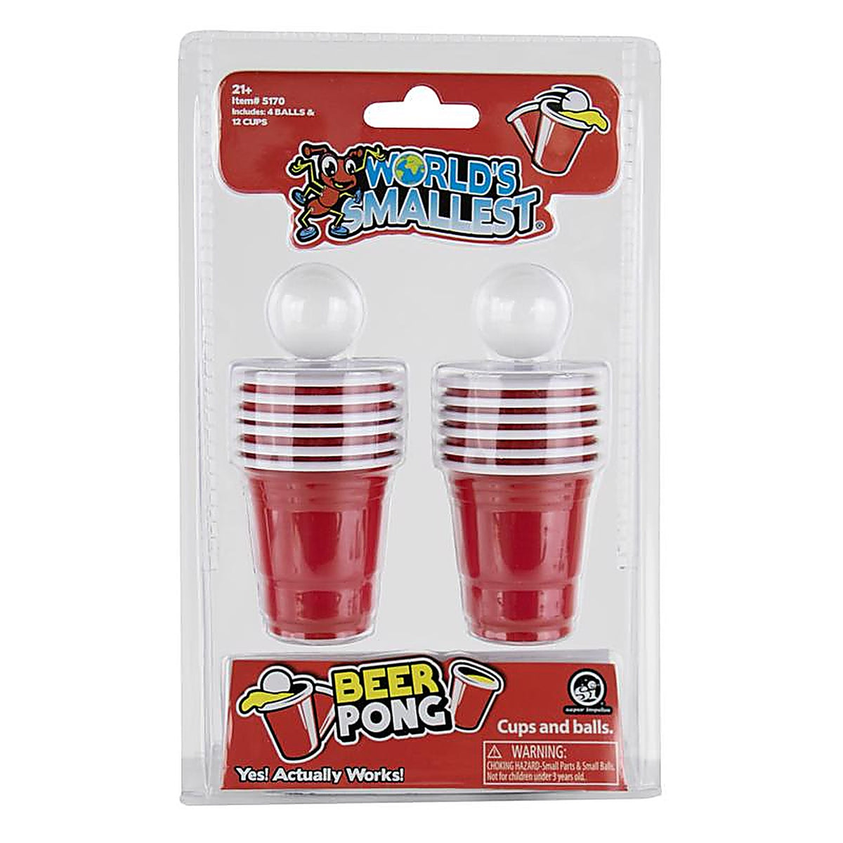 Worlds Smallest - 5170 - Beer Pong Red/White 16 Piece