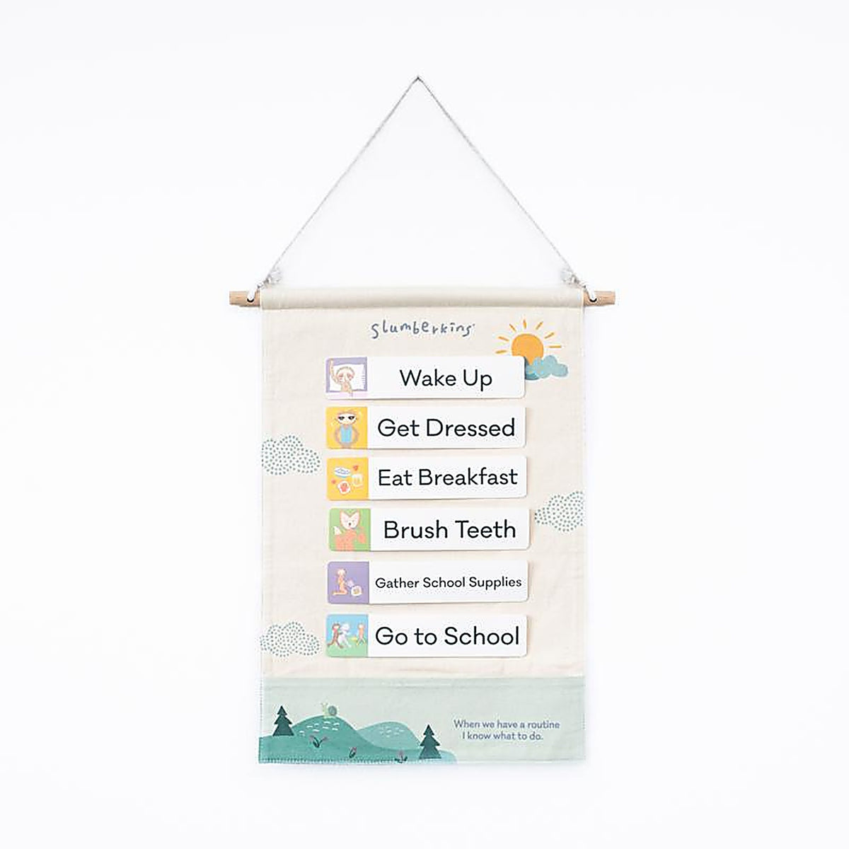 Slumberkins - SET-WALLHANG - Routines Visual Schedule Multicolored 18 Piece