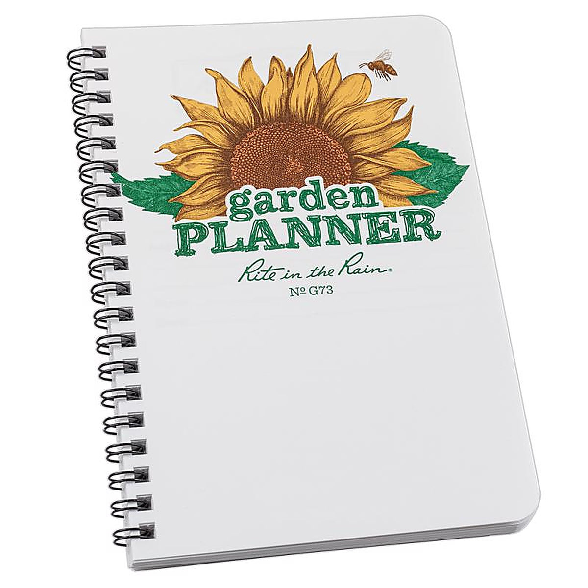 Rite in the Rain - G73 - 4.62 In. W X 7 In. L Unruled Spiral White/Yellow Garden Planner Notebook