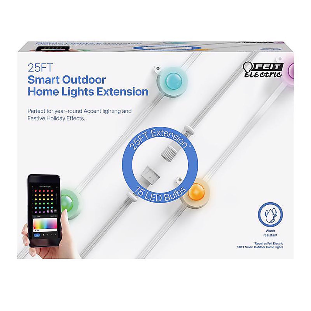 Feit - SL5030RGBWAG25E - Starter Kit LED Smart-Enabled Permanent Color Changing String Light Extension Multicolored 25 F