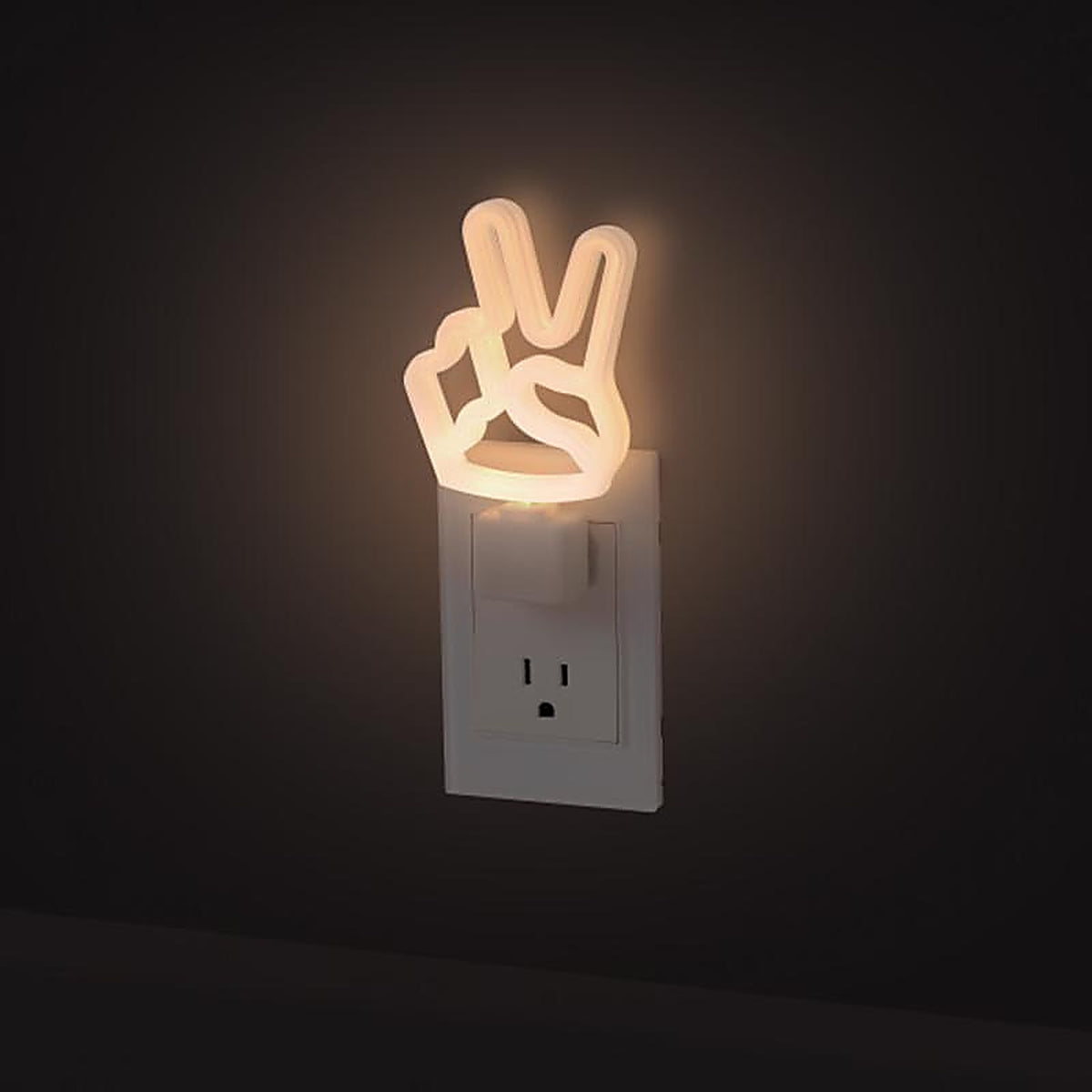 Globe Electric - 89876 - Automatic Plug-In Peace Sign LED Night Light