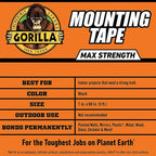 Gorilla - 112962 - 60 In. L X 1 In. W Double-Sided Mounting Tape