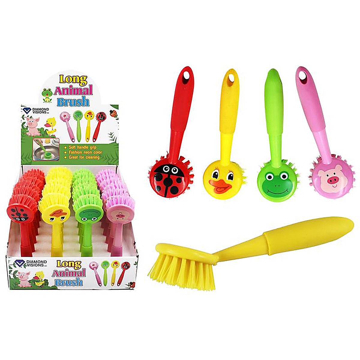 Diamond Visions - 11-1556 - Animals Scrub Brush Plastic 1 Pack