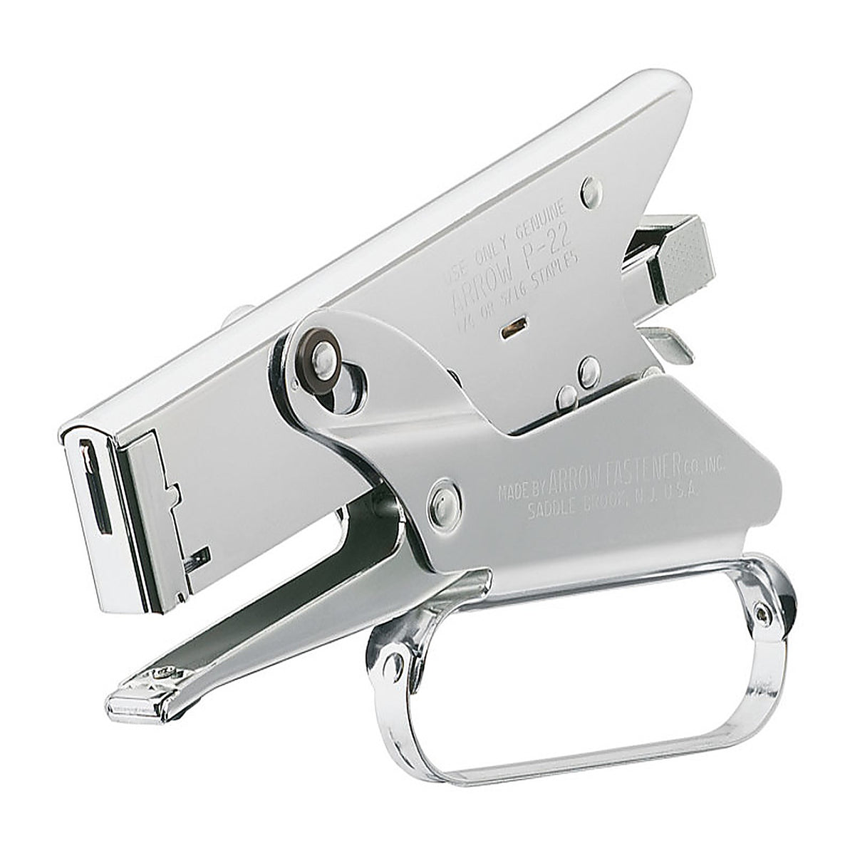 Arrow Fastener P22 Flat Plier Stapler Chrome