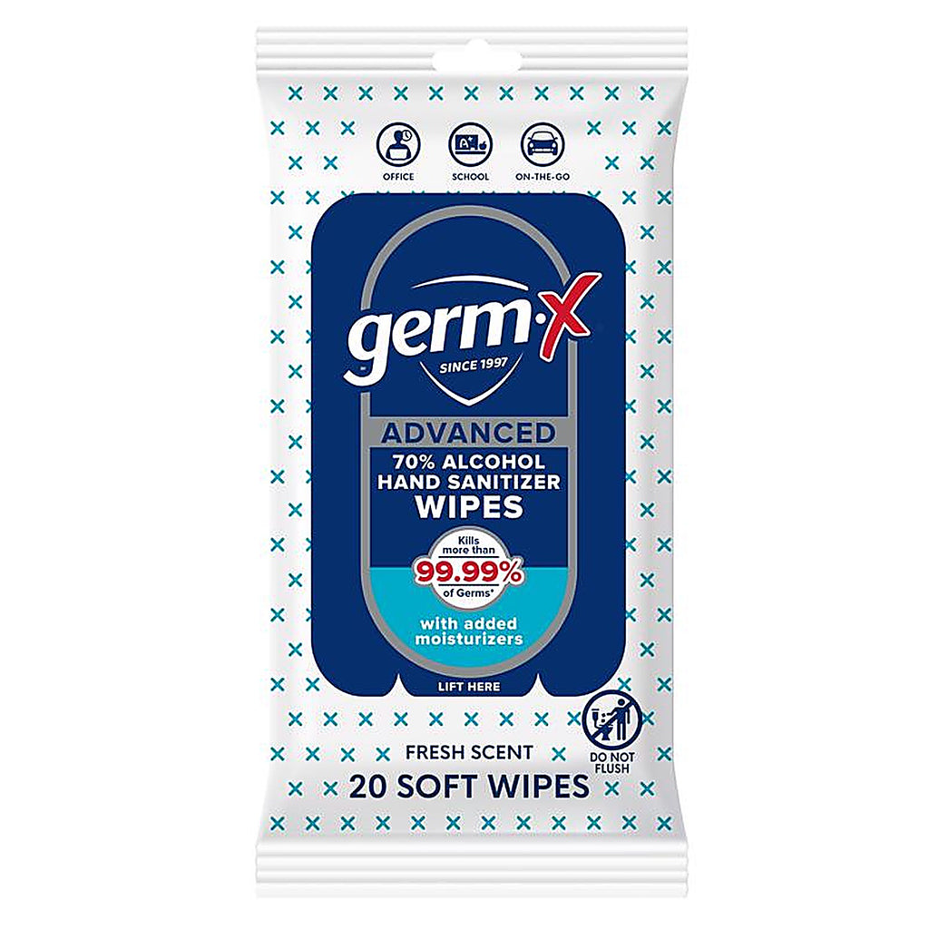 Germ-X - 1000053947 - Fresh Scent Wipes Hand Sanitizing Wipes 20 CT