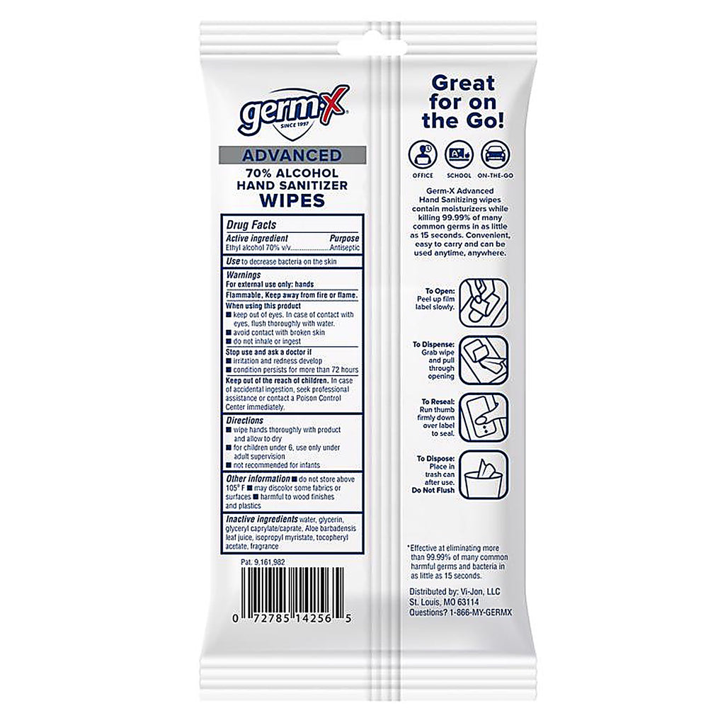 Germ-X - 1000053947 - Fresh Scent Wipes Hand Sanitizing Wipes 20 CT