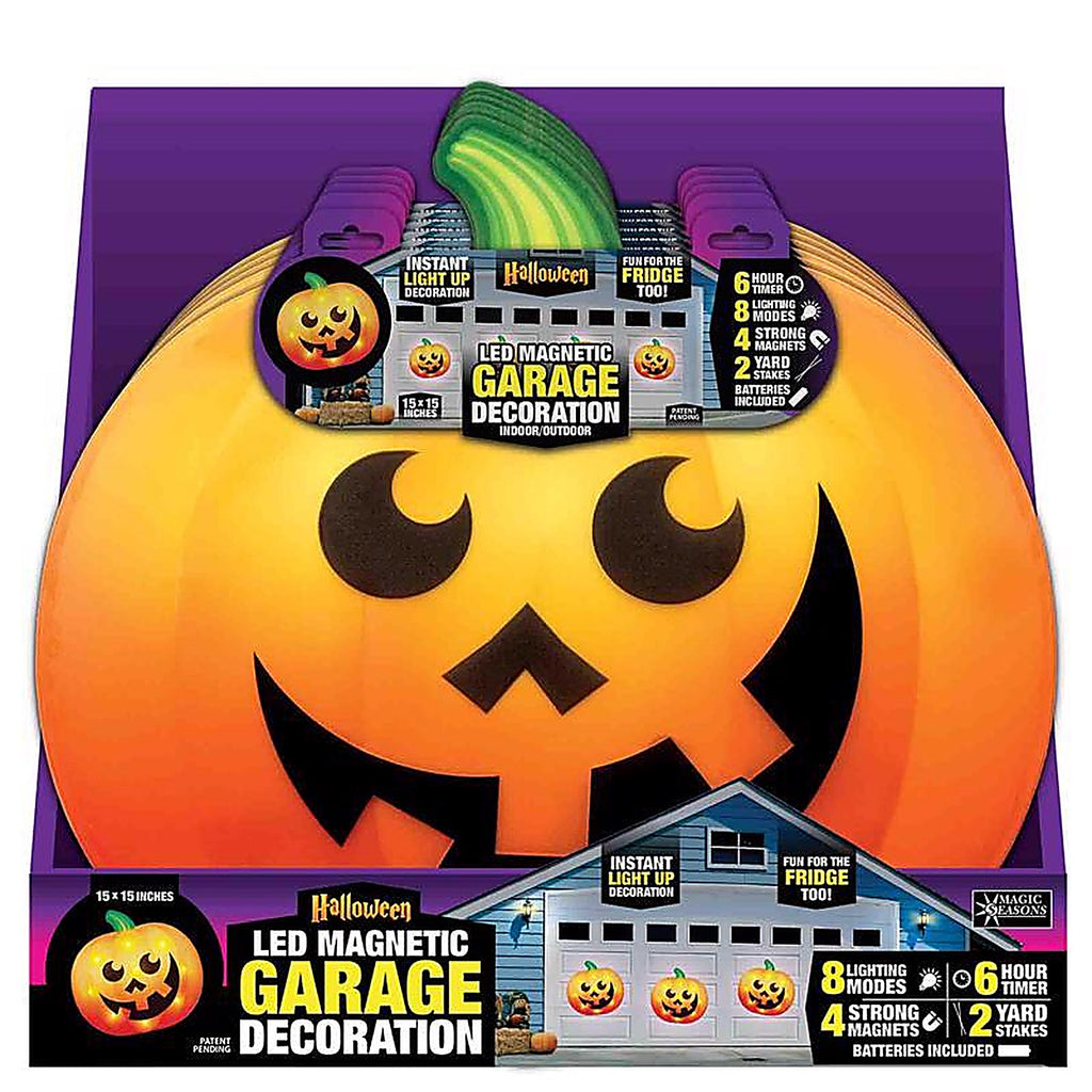 Magic Seasons - 768313 - Warm White 8 CT 15 In. LED Pumpkin Halloween Decor