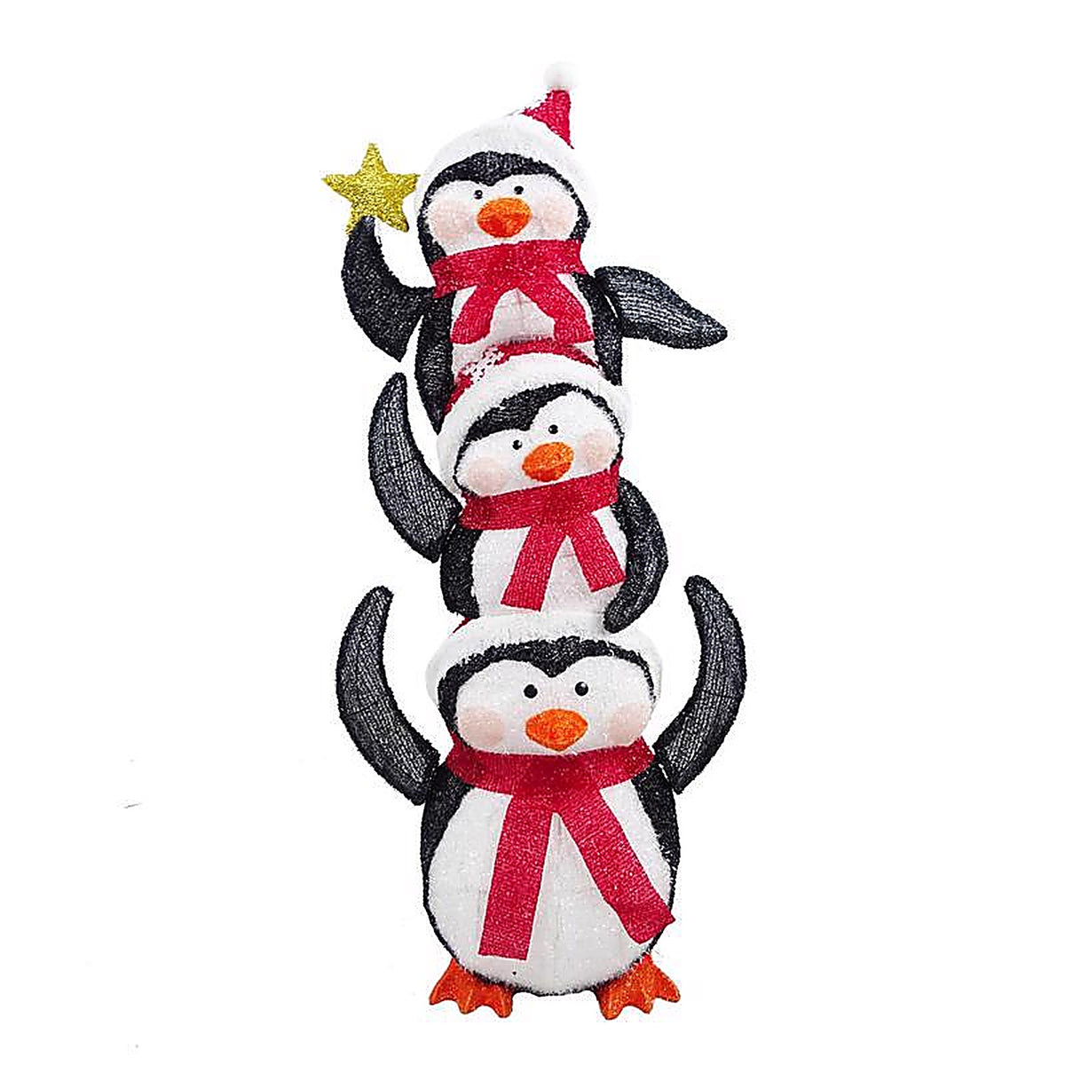 Alpine - CHT1037L - LED 3D Adorable Penguin Pile 74 In. Yard Decor