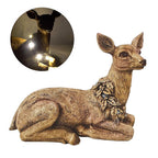 Alpine - SLL2690S - LED Brown Small Holiday Doe Deer Statuary Table Decor 10 In.