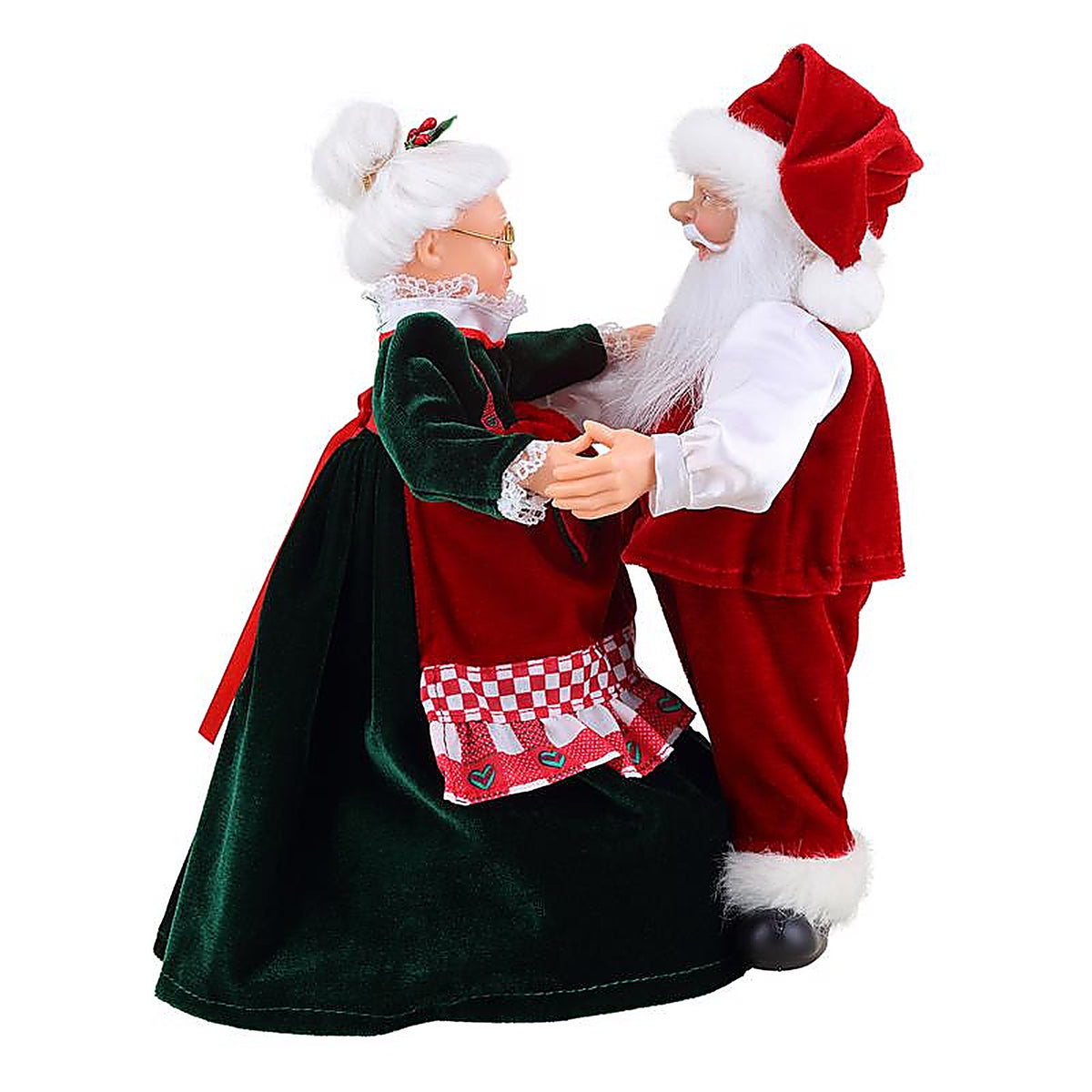 Mr. Christmas - 12449AC - Multicolored Really Dancing Santa and Mrs. Musical Animated Decor 12 In.