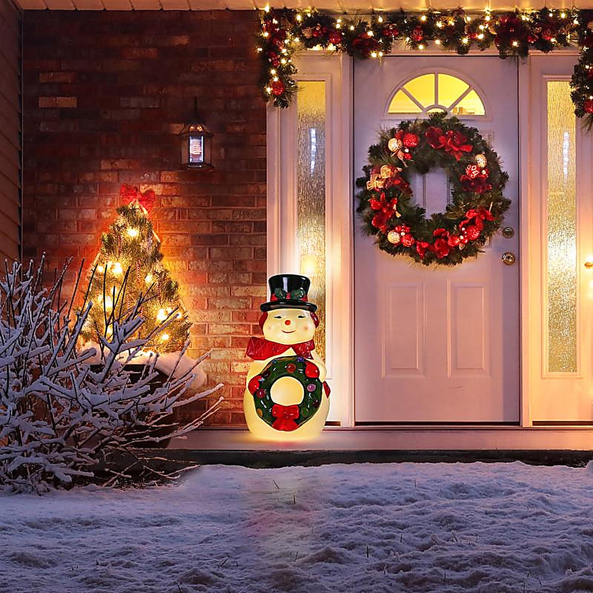Mr. Christmas - 12893AC - LED Warm White Nostalgic Snowman 24 In. Blow Mold