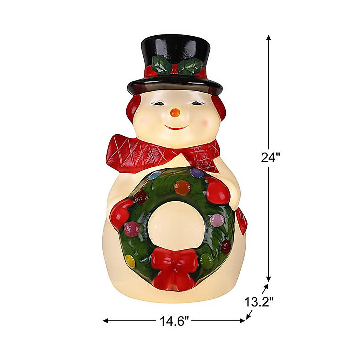 Mr. Christmas - 12893AC - LED Warm White Nostalgic Snowman 24 In. Blow Mold