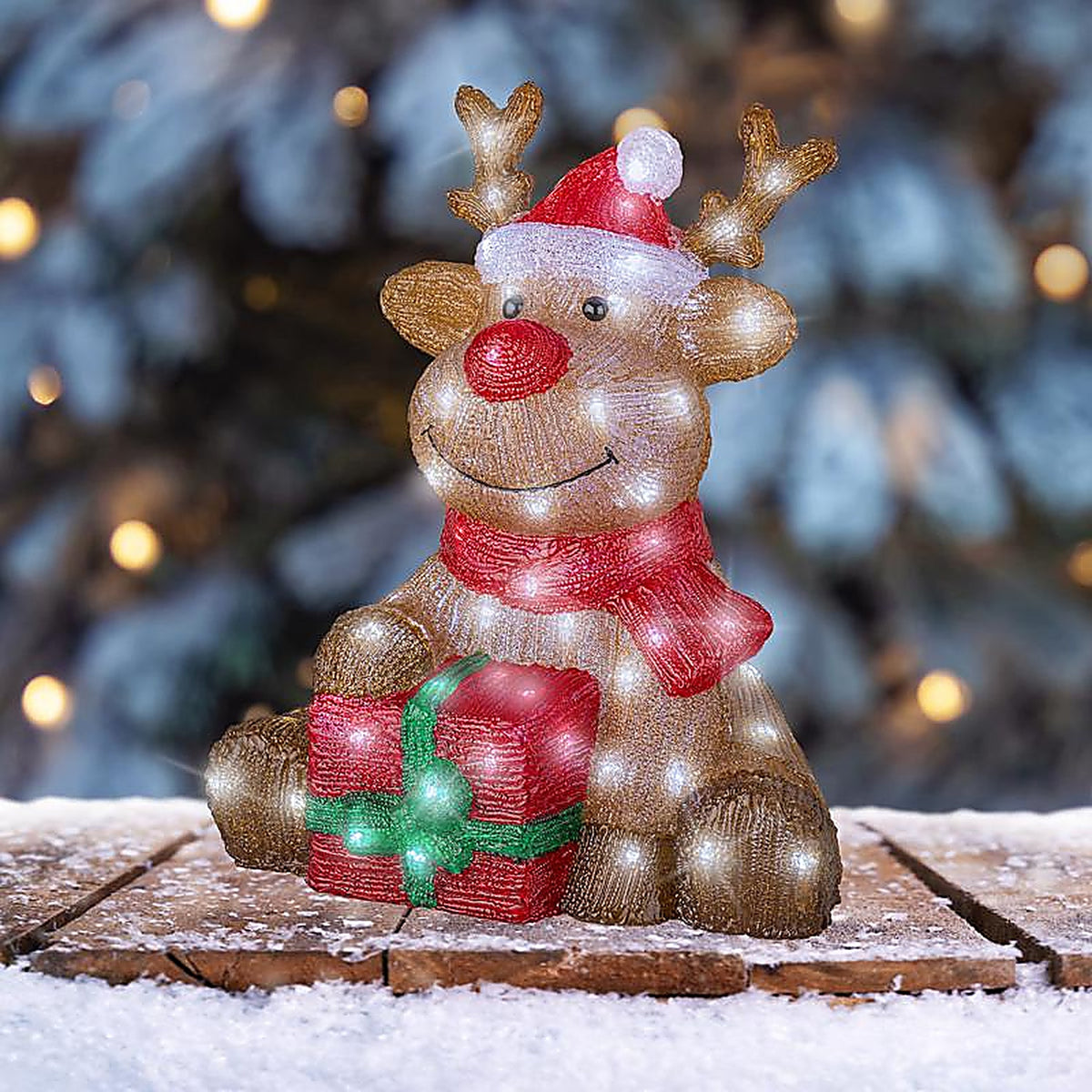 Lumineo - 9783510 - LED Cool White Reindeer 18 In. Yard Decor