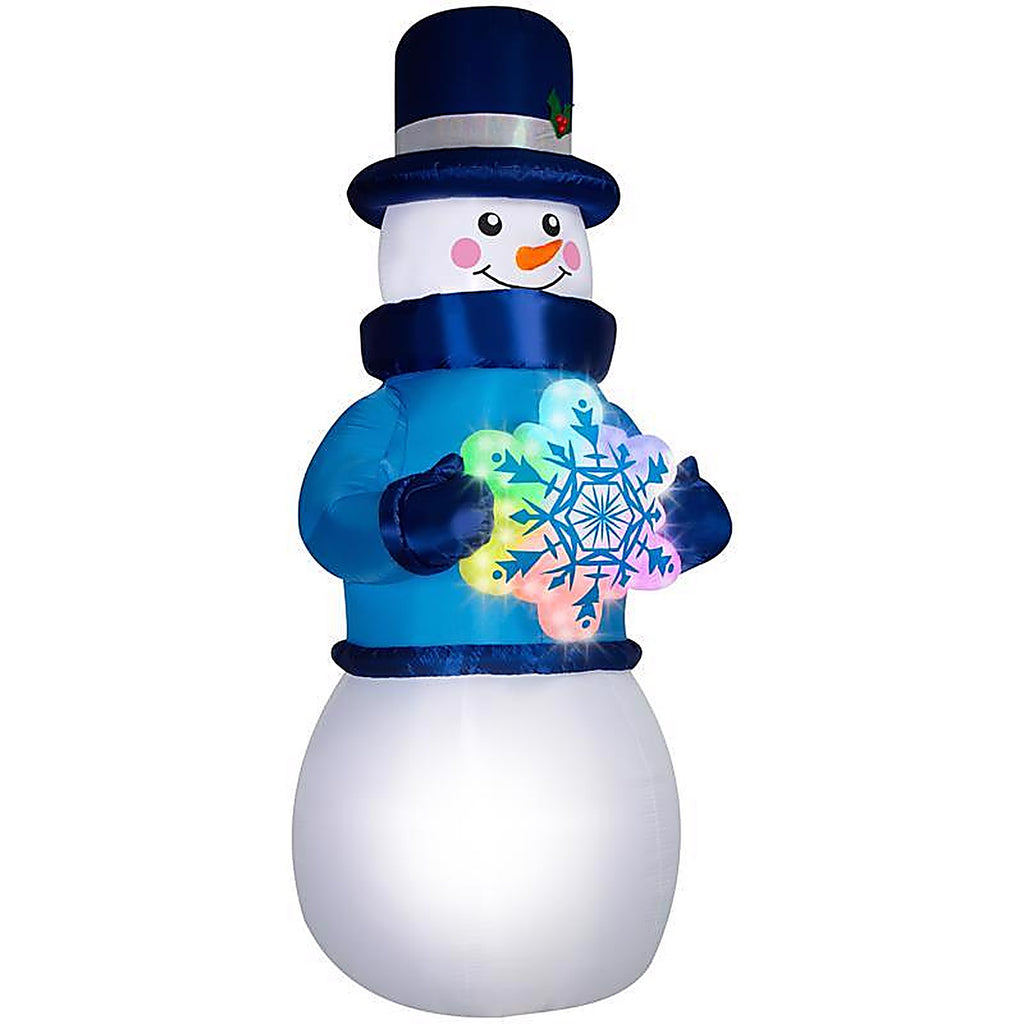 Gemmy - 886024 - Airblown LED Lightshow Rainbow Wave Snowman 12 Ft. Inflatable