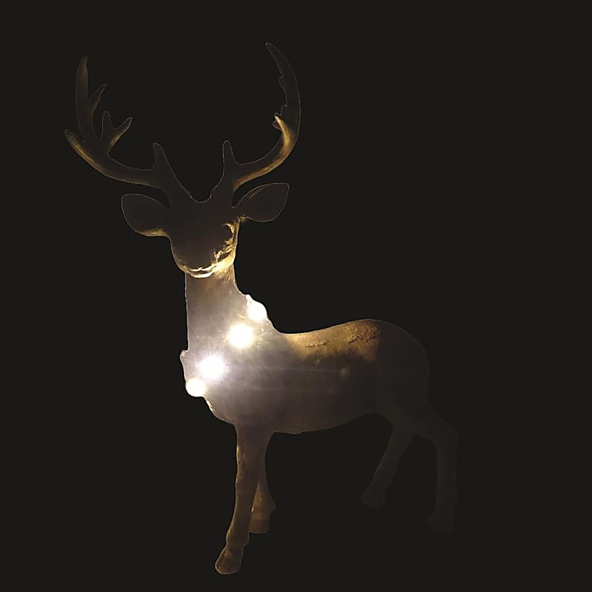 Alpine - SLL2692S - LED Buck Deer Statuary 21 In. Yard Decor