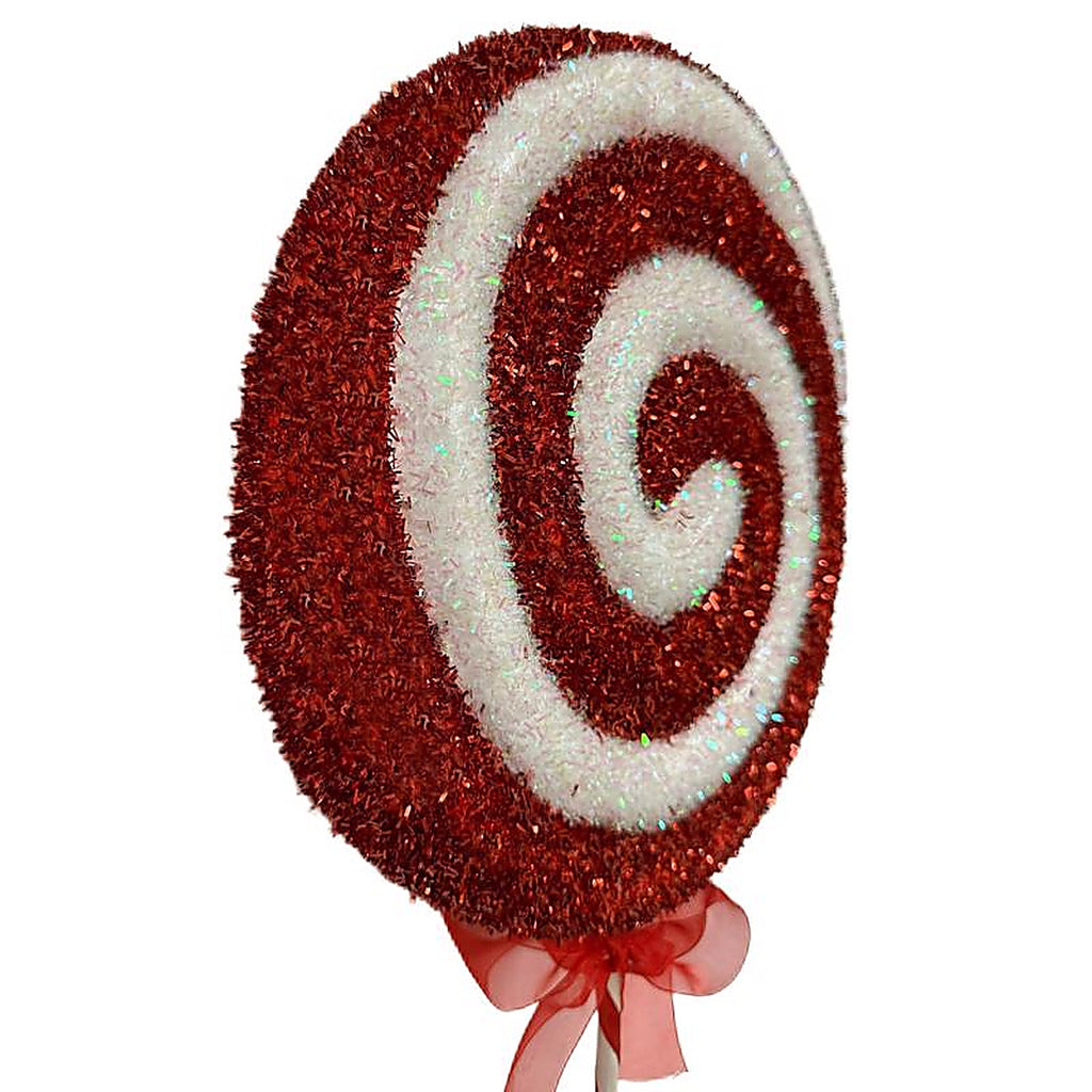 Youngcraft - ST30-SW - Red/White 3D Christmas Candy Cane Swirl Table Decor