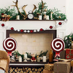 Youngcraft - ST30-SW - Red/White 3D Christmas Candy Cane Swirl Table Decor