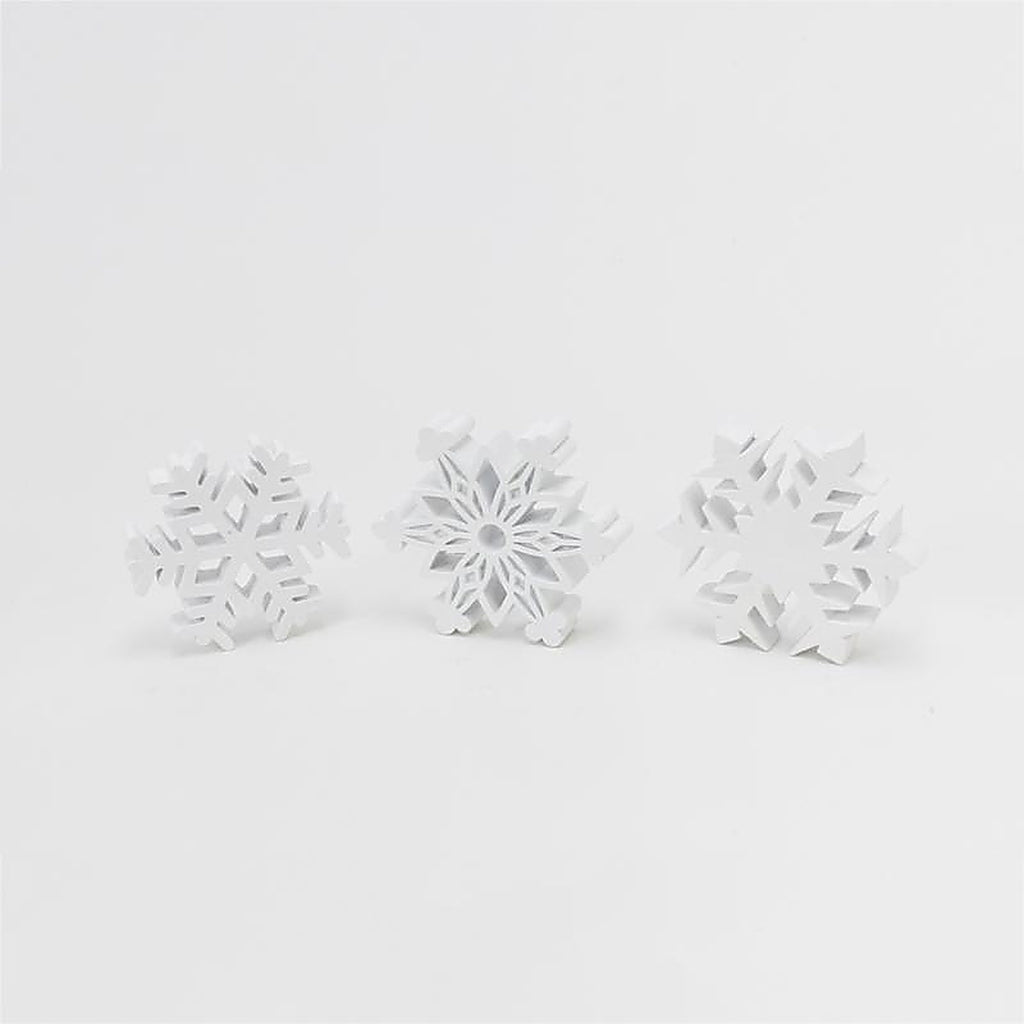 Gerson - 2692400 - White Holiday Snowflakes Ornaments