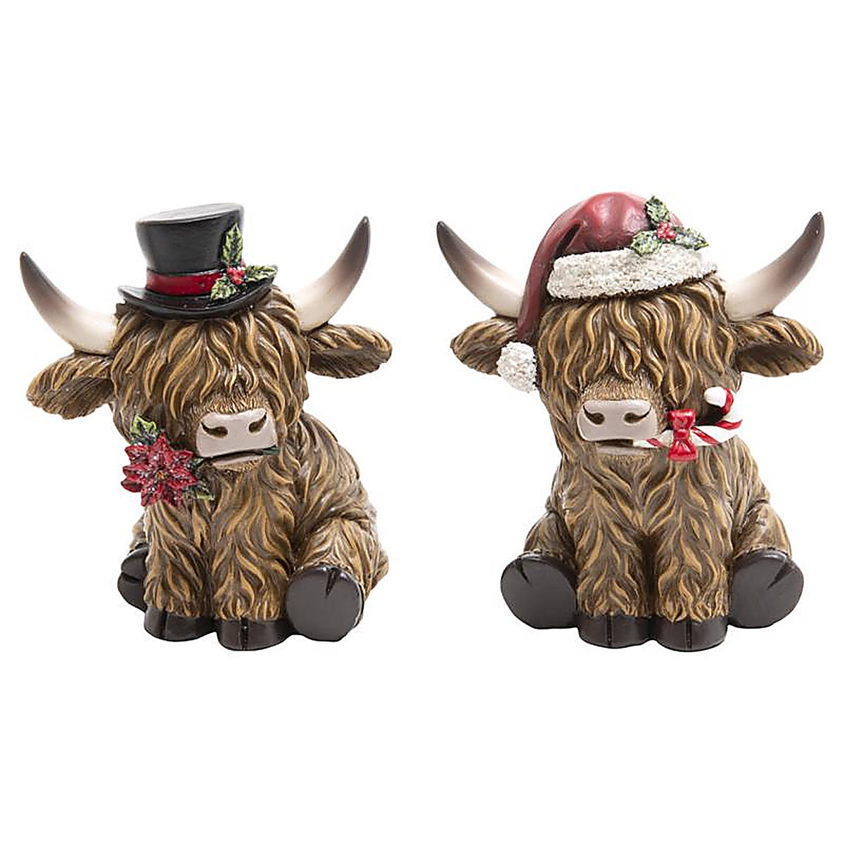 Gerson - 2737210 - Assorted Holiday Cows Table Decor