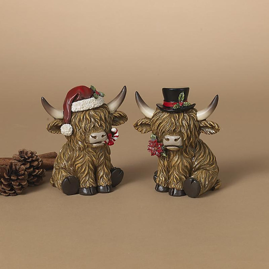 Gerson - 2737210 - Assorted Holiday Cows Table Decor