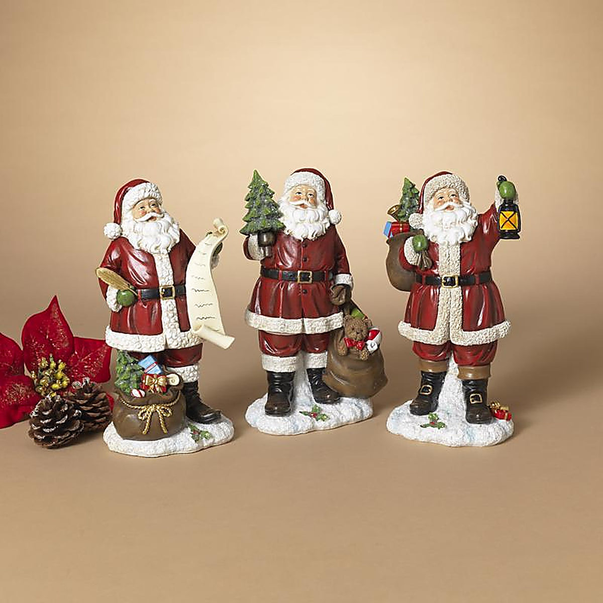 Gerson - 2685410 - Multicolored Holiday Santa Table Decor 10 In.