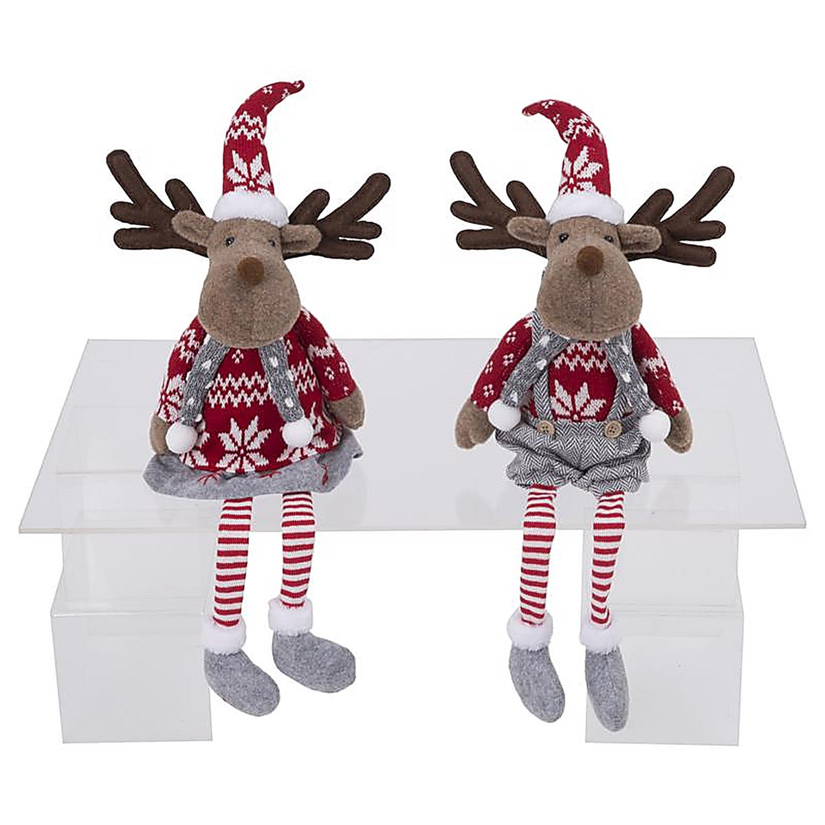 Gerson - 2693120 - Multicolored Holiday Moose Shelf Sitters Table Decor 23 In.